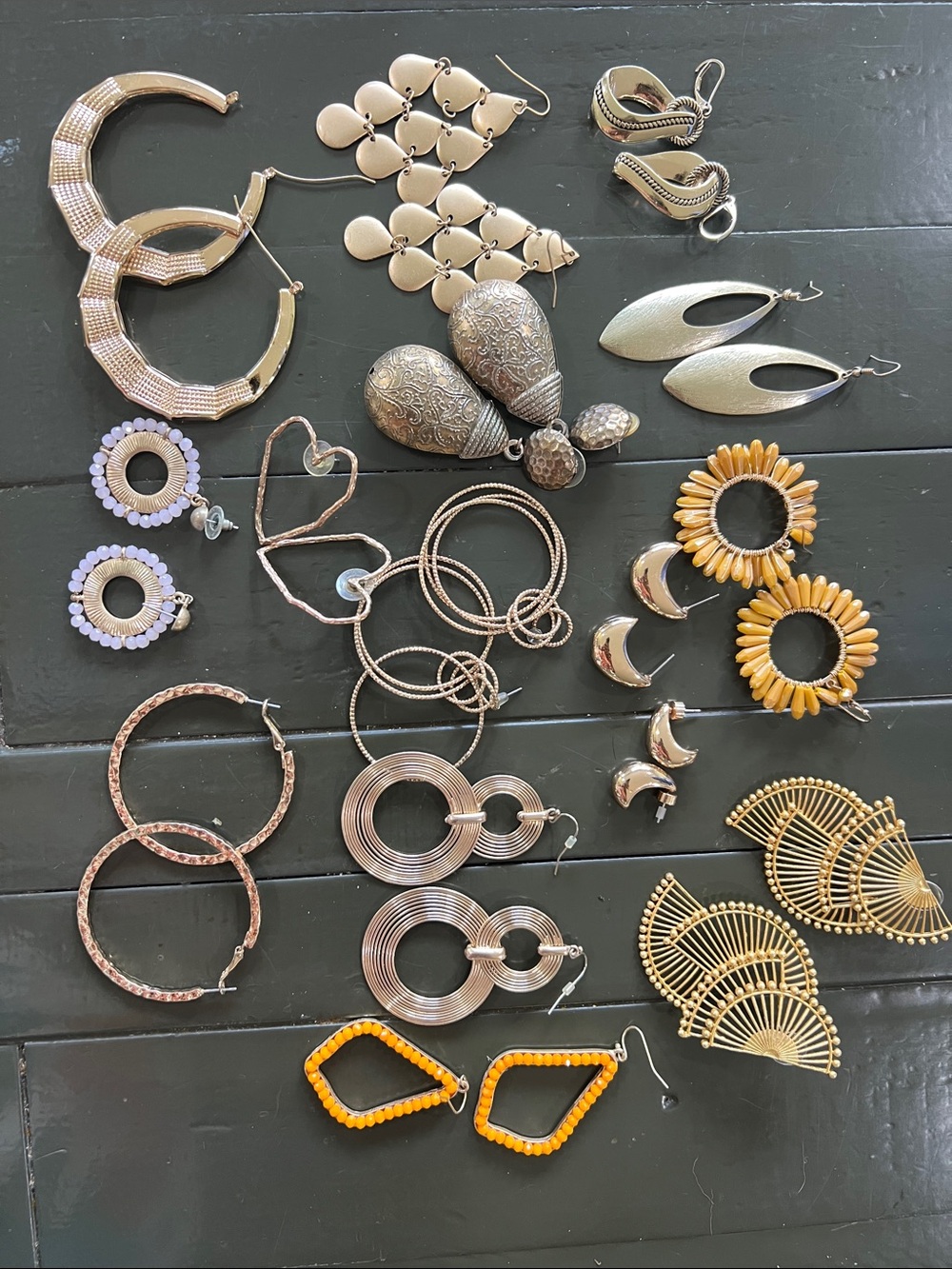 Mixed Women's Fashion Earrings - Gold, Silver, Yellow Styles